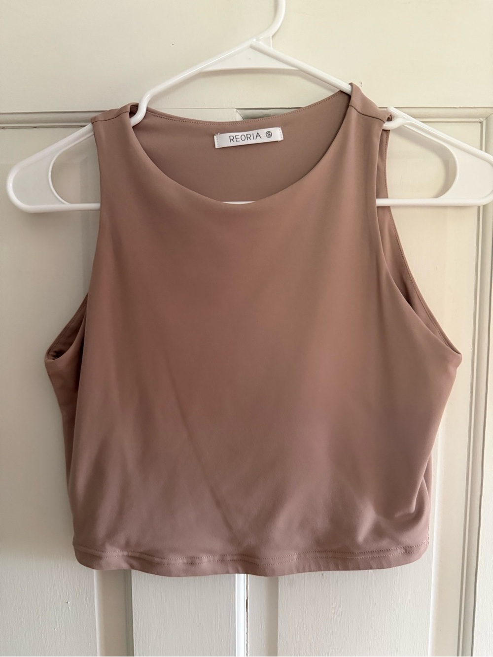 ReoRia Sleeveless Crop Top in Dusty Rose